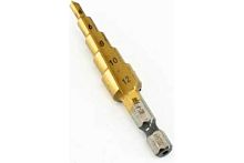 Сверло ступенчатое по металлу d=4-12 мм (4/6/8/10/12) HSS (W2 TiN), MosTek, 1350412*** Сверло ступенчатое по металлу d=4-12 мм (4/6/8/10/12) HSS (W2 TiN), MosTek, 1350412***