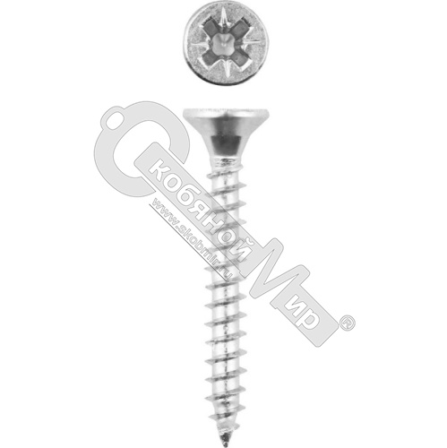 Шуруп универсальный, потай, белый цинк 6х90 /1кг/