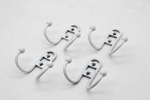 Крючок-вешалка 2-х рожковый, белый** Крючок-вешалка 2-х рожковый, белый**