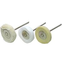 Круги полировочные для гравировальной машинки 22 мм, штифт 3.17 мм (3 шт.), 36920 Круги полировочные для гравировальной машинки 22 мм, штифт 3.17 мм (3 шт.), 36920