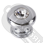 Ручка-кнопка BRASS эксклюзив. коллекция: латунь с кристаллом Swarovski, глянц. хром, 0775-005-2*** фото 2 Ручка-кнопка BRASS эксклюзив. коллекция: латунь с кристаллом Swarovski, глянц. хром, 0775-005-2*** фото 2