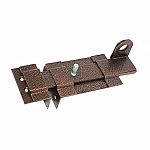 Засов накладной с проушиной с плоским ригелем Делга ант медь 30 шт/уп Засов накладной с проушиной с плоским ригелем Делга ант медь 30 шт/уп