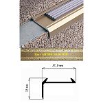 Порог АЛ-259-С 0,9м антик золотой, Угол алюминевый с резиновой вставкой 37,5X23 Порог АЛ-259-С 0,9м антик золотой, Угол алюминевый с резиновой вставкой 37,5X23