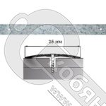 Порог АЛ-163-С  1,5м    ГРАНИТ серый, Стык алюминевый узкий, 25 мм фото 2