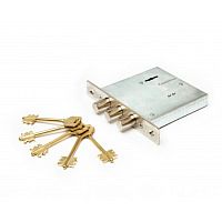 Замок врезной Кремень В 1.04.02.5,никель,сувальдный,стержни 3шт.d14мм Замок врезной Кремень В 1.04.02.5,никель,сувальдный,стержни 3шт.d14мм