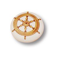 Ручка кнопка морская коллекция штурвал керамическая, 443Q2 Ручка кнопка морская коллекция штурвал керамическая, 443Q2