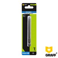 Бита PH 2х100 мм, Standart, в блистере (1 шт.), GRAFF, 562100 Бита PH 2х100 мм, Standart, в блистере (1 шт.), GRAFF, 562100