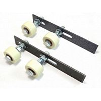 Комплект поддерживающих роликов (верхние) на черной пластине d=50 мм, капролон (2 шт.), К1104 Комплект поддерживающих роликов (верхние) на черной пластине d=50 мм, капролон (2 шт.), К1104