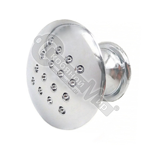 Ручка-кнопка мебельная d=30 мм, хром,  507, 128-054  /100/1000/ Ручка-кнопка мебельная d=30 мм, хром,  507, 128-054  /100/1000/