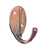 Крючок 1 рожковый, YG1089 AC, медь, SOLLER, 122-193/303 /10/ Крючок 1 рожковый, YG1089 AC, медь, SOLLER, 122-193/303 /10/