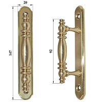 Ручка оконная латунь ОБ-ЛАТ. Ручка оконная латунь ОБ-ЛАТ.