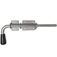 Засов пружинный 300 мм, серый металлик, Домарт Засов пружинный 300 мм, серый металлик, Домарт