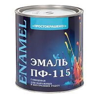 Эмаль ПФ-115 Простокрашено белая1,8кг Эмаль ПФ-115 Простокрашено белая1,8кг