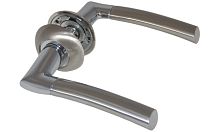 Ручка дверная MORELLI,МН-06 SN/CP,"Пиза"бел.никель/хром # Ручка дверная MORELLI,МН-06 SN/CP,"Пиза"бел.никель/хром #