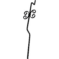 Балясина изогнутая с волютами Н=900 мм, 12х12 мм (ковка, сталь) (Кит),  6918*** Балясина изогнутая с волютами Н=900 мм, 12х12 мм (ковка, сталь) (Кит),  6918***