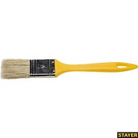 Кисть плоская 38 мм 1,5", искусственная щетина, дер. ручка, STAYER, 01032-038 Кисть плоская 38 мм 1,5", искусственная щетина, дер. ручка, STAYER, 01032-038