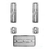 Комплект украшения /из 5-ти шт./ "Сетка К" / *** Комплект украшения /из 5-ти шт./ "Сетка К" / ***