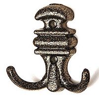 Крючок 2-х рожковый КВ-4, бронза метал. /50/*** Крючок 2-х рожковый КВ-4, бронза метал. /50/***