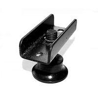 Опора регулируемая М8 П-обр. с металл. скобой п/плиту 16 мм и пяткой d=27 мм, чёрный, 12244 /25/ Опора регулируемая М8 П-обр. с металл. скобой п/плиту 16 мм и пяткой d=27 мм, чёрный, 12244 /25/