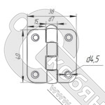 Петля универсальная П-40-С, белый  /100/ фото 3 Петля универсальная П-40-С, белый  /100/ фото 3