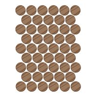 Заглушки самоклеющиеся пластик. 14 мм для евровинта, Зебрано (лист 50 шт.), PC2206 Заглушки самоклеющиеся пластик. 14 мм для евровинта, Зебрано (лист 50 шт.), PC2206