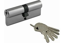 Цилиндровый механизм Л (кл-кл) 80мм хром 6637 Цилиндровый механизм Л (кл-кл) 80мм хром 6637