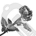 Роза кованая 2102 в сборе 750х1,5 мм фото 2 Роза кованая 2102 в сборе 750х1,5 мм фото 2