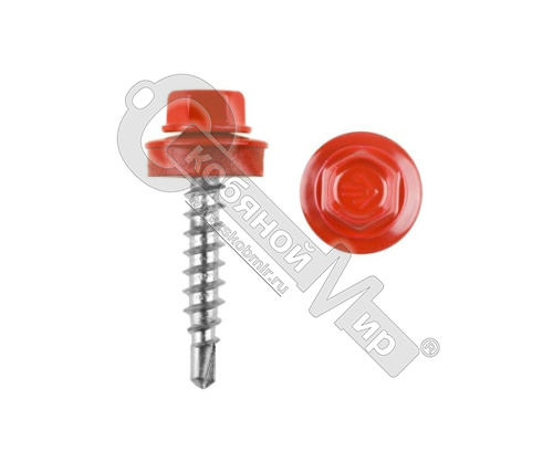 Саморез кровельный КРсZP RAL3003  4,8х38/35 ярко-красный /50/