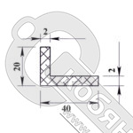 Уголок алюминиевый 40х20х2,0 мм - 2,0 м фото 2 Уголок алюминиевый 40х20х2,0 мм - 2,0 м фото 2