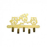 Ключница "Совы" золотой металлик, НОЭЗ, 12672 Ключница "Совы" золотой металлик, НОЭЗ, 12672