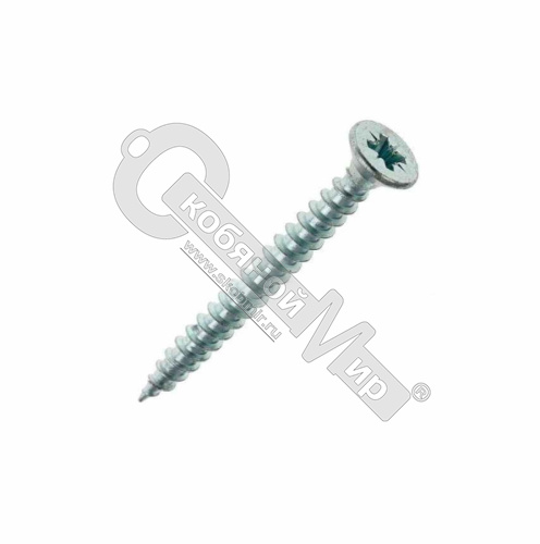 Шуруп универсальный, потай, белый цинк 3х30  /1кг/