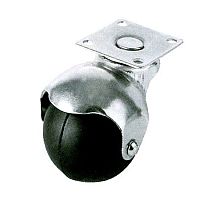 Опора колесная поворотная с площадкой, d=50 мм, шар. закрытая, хром (ВР 50) /4/120/, 120314 Опора колесная поворотная с площадкой, d=50 мм, шар. закрытая, хром (ВР 50) /4/120/, 120314