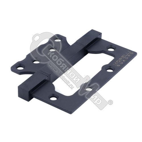 Петля алюминиевая без врезки на квадратной оси, цвет - черный,QUADRO-1 BL,