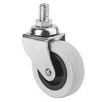 Опора колесная поворотная с винтом, 50х20 мм, с металл. арматурой, сер. /100/500/, 322 Опора колесная поворотная с винтом, 50х20 мм, с металл. арматурой, сер. /100/500/, 322