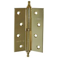 Петля л.сталь с фигур.шишк.100х70х2,5 РВ (1ВВ) полирован.латунь Петля л.сталь с фигур.шишк.100х70х2,5 РВ (1ВВ) полирован.латунь