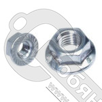 Гайка с фланцем М4 оц. DIN 6923 /200/ фото 2 Гайка с фланцем М4 оц. DIN 6923 /200/ фото 2