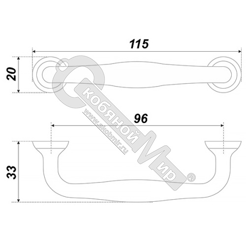 Ручка-скоба мебельная 96 мм чёрный Boyard, RS433BL.4/96*** фото 2
