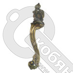 Ручка-скоба 128 мм BRASS керамика с металлом, античное серебро, 15.090.128.PO23W.16*** фото 2 Ручка-скоба 128 мм BRASS керамика с металлом, античное серебро, 15.090.128.PO23W.16*** фото 2