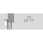 Монтажная пластина для крепления рычажной тяги на узкую раму, цвет-белый Монтажная пластина для крепления рычажной тяги на узкую раму, цвет-белый