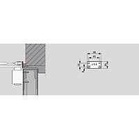 Монтажная пластина для крепления рычажной тяги на узкую раму, цвет-белый Монтажная пластина для крепления рычажной тяги на узкую раму, цвет-белый