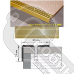Порог АЛ-169-С      1,8м    золотой металлик ,Угол алюминевый, 23X23 мм фото 2