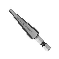 Сверло ступенчатое по металлу 5ст: d=4-12 мм, L-65 мм, ЗУБР, 29665-4-12-5*** Сверло ступенчатое по металлу 5ст: d=4-12 мм, L-65 мм, ЗУБР, 29665-4-12-5***