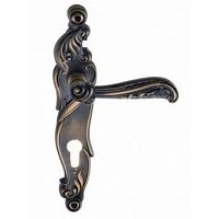 Ручка на дл.планке ,под ключ. цилиндр RIZO ANT.COFFEE (CL),антич.кофе, Ручка на дл.планке ,под ключ. цилиндр RIZO ANT.COFFEE (CL),антич.кофе,