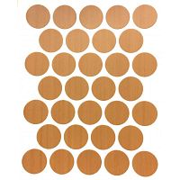 Заглушки самоклеющиеся пластик. 14 мм для евровинта, бук Самерберг (лист 50 шт.), KP 1923 Заглушки самоклеющиеся пластик. 14 мм для евровинта, бук Самерберг (лист 50 шт.), KP 1923