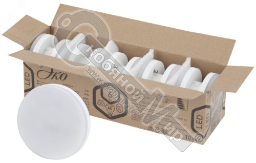 Лампочка светодиодная (таблетка) ЭРА RED LINE ECO LED GX-10W-840-GX53, нейтральный белый свет