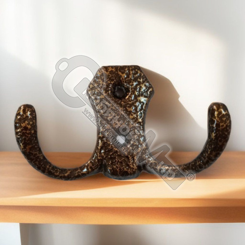 Крючок мебельный малый антик бронза, (25), КМ-2