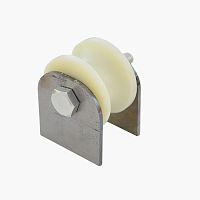 Ролик капролон d=50 мм гладкий на пластинах, К2519 Ролик капролон d=50 мм гладкий на пластинах, К2519