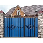 Ворота МП прямые со встроенной калиткой Ворота МП прямые со встроенной калиткой