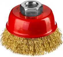 Корщетка-чашка 60 мм, латунированная витая проволока 0.3 мм, MIRAX, 35142-060 Корщетка-чашка 60 мм, латунированная витая проволока 0.3 мм, MIRAX, 35142-060