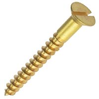 Шуруп потай по дереву 3,5х25, прямой шлиц, латунь DIN 97 /20/ Шуруп потай по дереву 3,5х25, прямой шлиц, латунь DIN 97 /20/